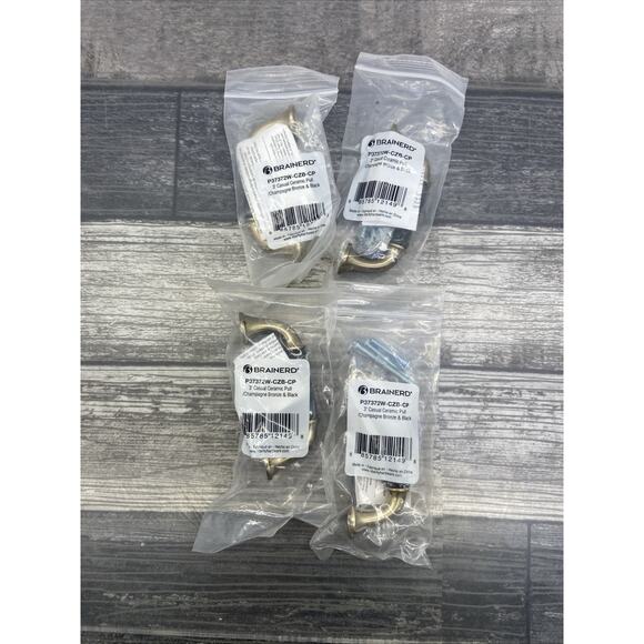 Brainerd Champagne Bronze & Black 3" Ceramic Cabinet Drawer Pull Lot Of 4{79} - Picture 2 of 8